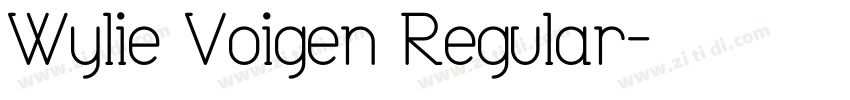 Wylie Voigen Regular字体转换